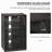 5-Tier Media Stand Cabinet With 3-Level Adjustable Shelves, Tempered Glass Doors, And Cable Management