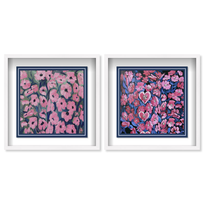Forever Blooming Set Set by Oliver Gal, 63"H x 63"W, White Shadowbox