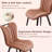 Modern Quilted Leather Upholstered Dining Chairs Wingback Luxury Side Chairs With Metal Legs-409636746