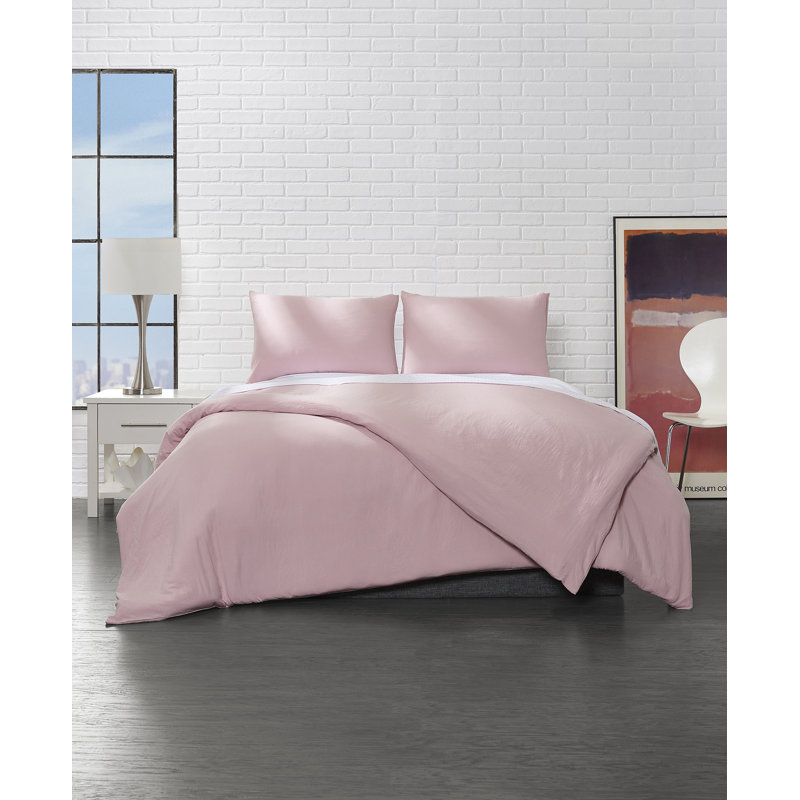 Ensemble de housse de couette en microfibre Home Collection Cozy Touch, Simple, Rose