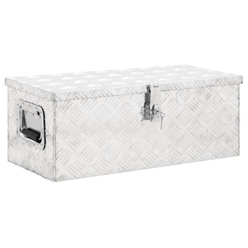 VidaXL Decorative Bin, Silver, 31cm H x 70cm W x 27cm D