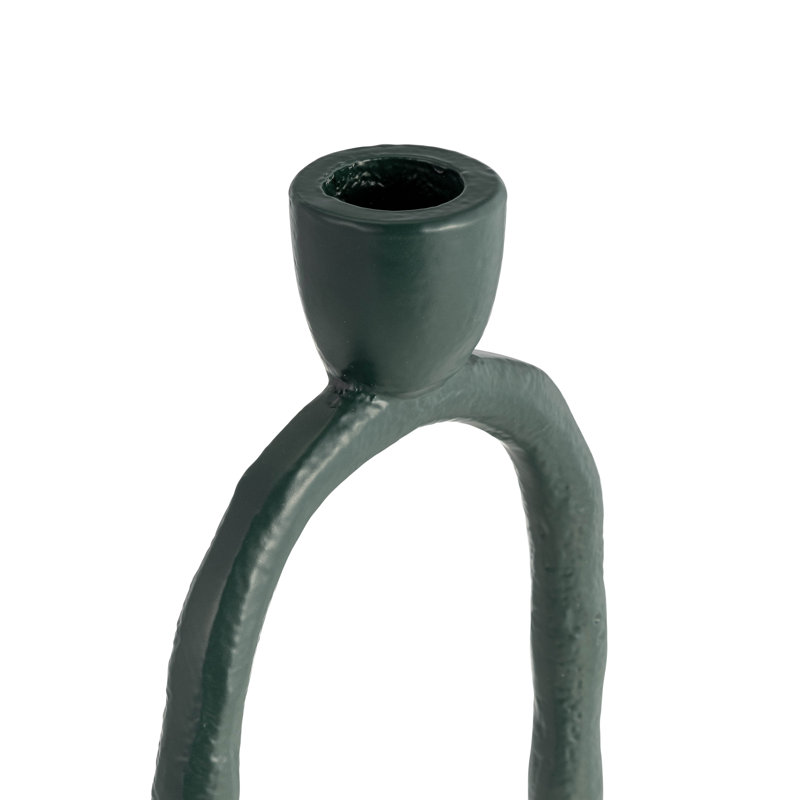Oval Ring Taper Candle Holder, 11" H x 4" W x 4" D, Green