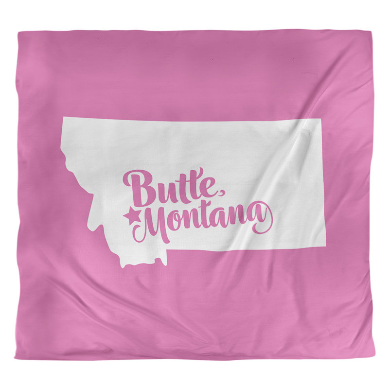 Housse de couette butte montana, Housse de couette pour très grand lit, Rose, Microfibre