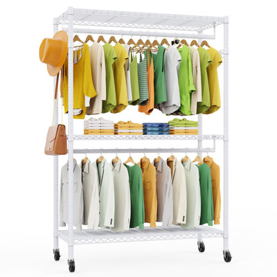 Maxamus 80" H X 47.2" W Rolling Clothes Racks & Garment Racks