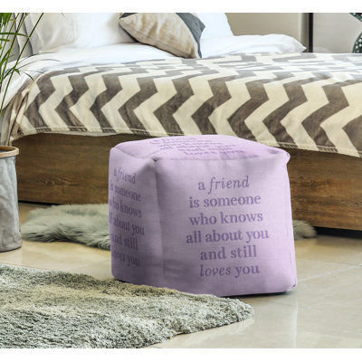 Upholstered Polyester Blend Cube