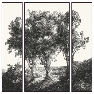 Triptyque de campagne gravée (ensemble de 3)
