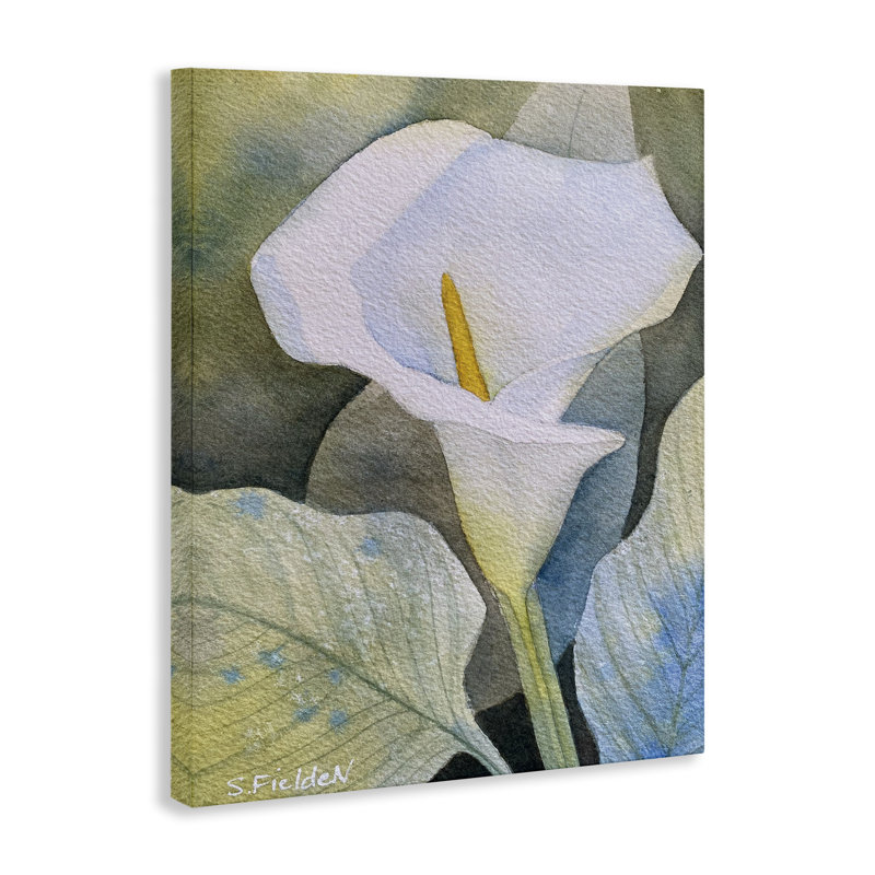«Garden Calla Lily Bloom», toile par Stephanie Fielden, H 20 po x l 16 po