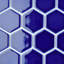 Metro Ion 2" Hex Sapphire 11-1/8" x 12-5/8" Porcelain Mosaic Tile