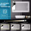 Miroir d'appoint pour salle de bain à DEL 36 po x 28 po à l'avant et à l'arrière, 5 minutes de désembuage, miroir de meuble-lavabo mural 5 mm