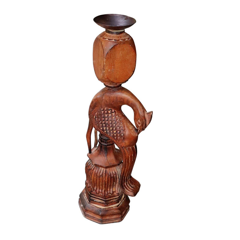 20'' H Solid Wood Candlestick