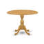 Ensemble de table de salle à manger 5 pièces moderne comprenant une table ronde en bois avec Dropleaf et 4 chaises de cuisine, chêne-400042982-321373036-321373035