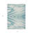 3' X 5' Teal Blue And Ivory Abstract Washable Indoor Outdoor Area Rug