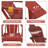 Outdoor Reclining&folding Oversize Adirondack Chair With Cell Phone Stand-424724431-430478825
