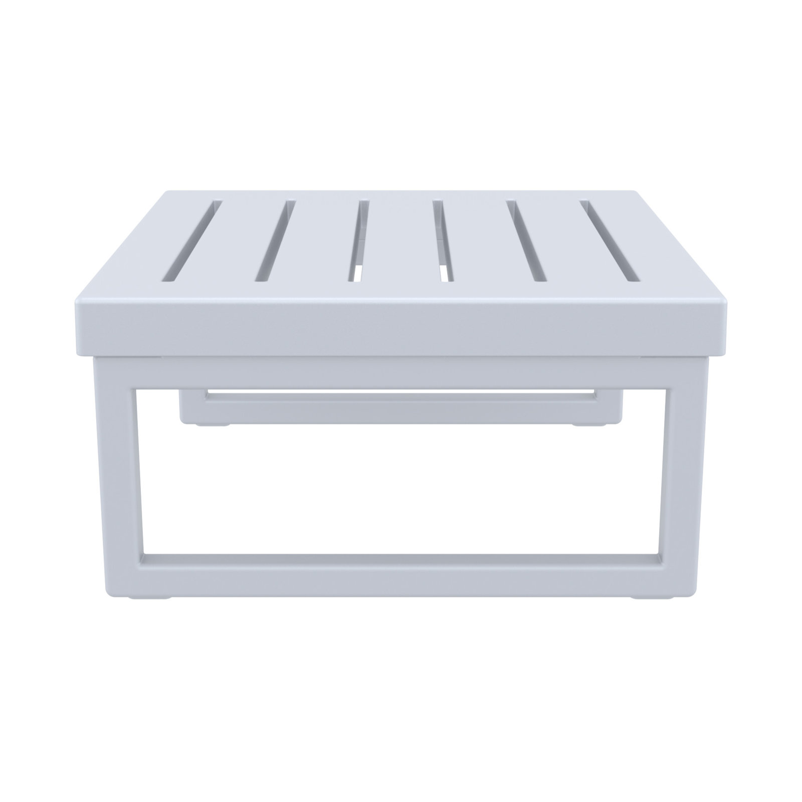 Lane 25.5'' Plastic / Acrylic Outdoor Coffee Table, Silver Gray