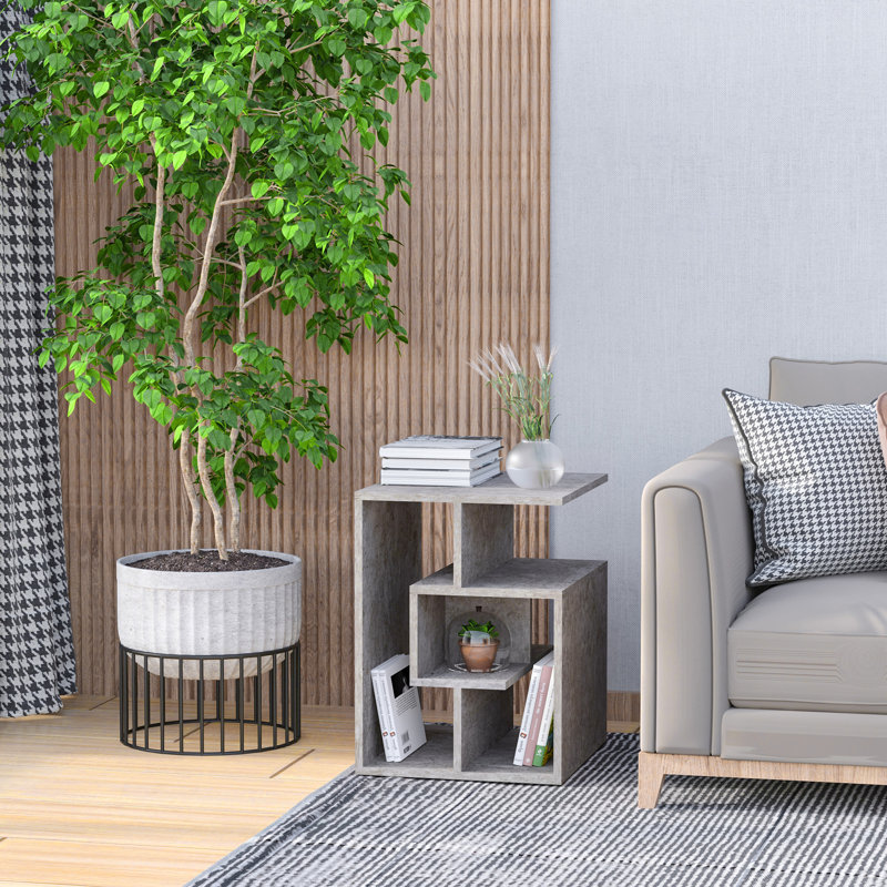 Ahrens Frame End Table, Cement White