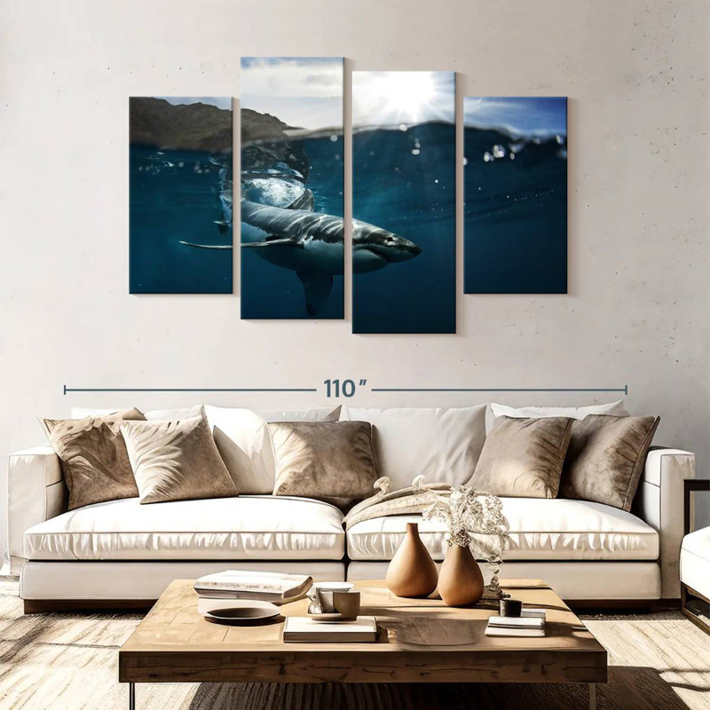 Brampt Shark Sunshine, 54" H x 84" W
