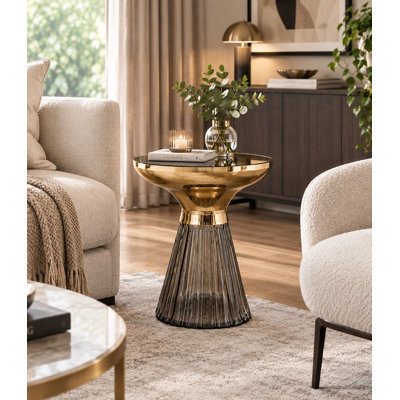 Pedestal Round Side Table