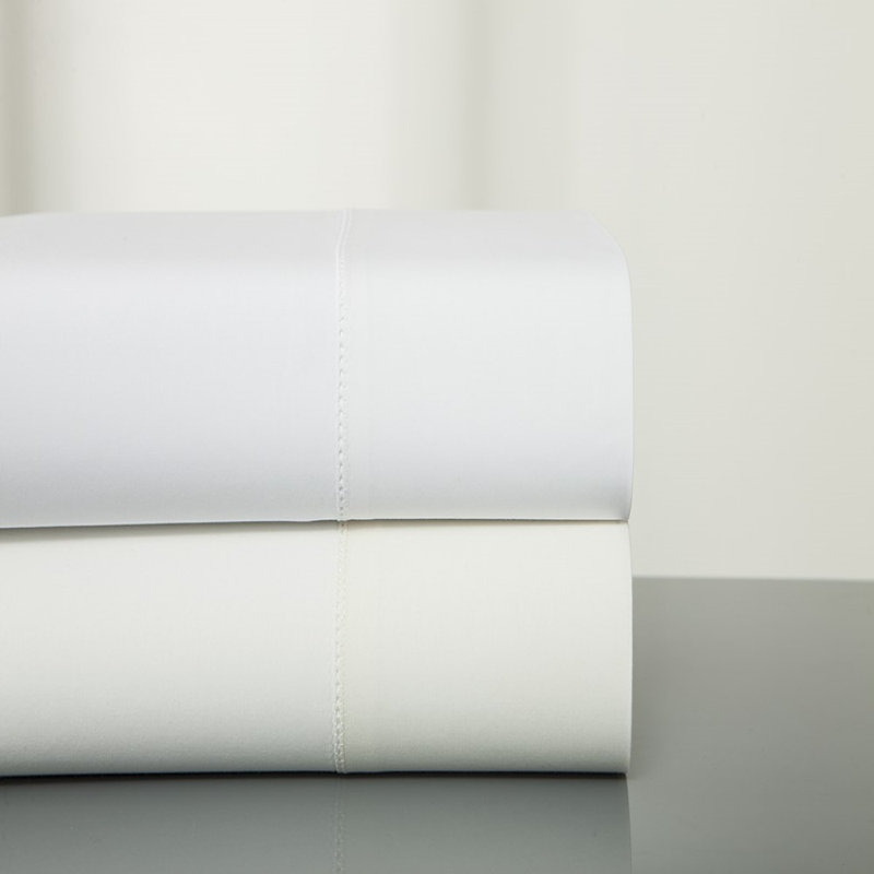 Villa Sateen Fitted Sheet, White, King