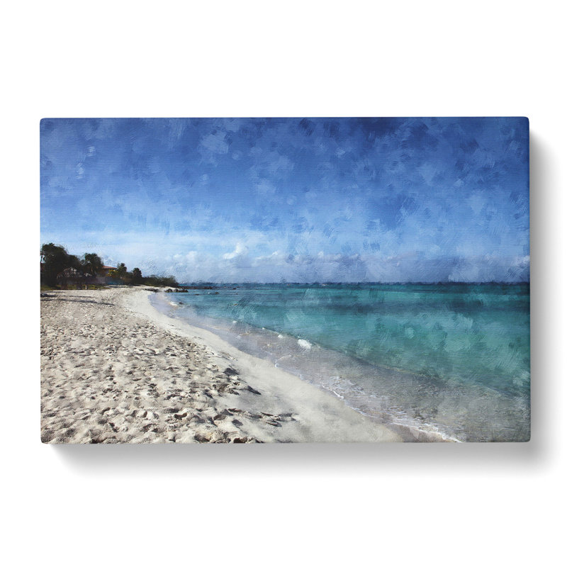 Beach In Aruba - Wrapped Canvas Print, 35cm H x 50cm W x 3cm D