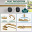 Tringle à rideaux double enveloppante Warm Gold 28-86" avec raccord interne, tringle avant réglable de 1" et tringle arrière de 5/8", plus embouts et supports en aluminium