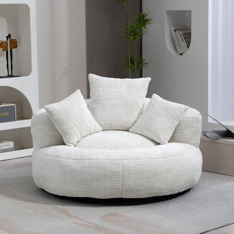 Chenille Bean Bag Chair, Beige