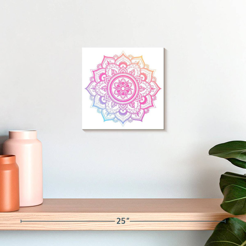 Mandala floral dégradé Kerner, H 10 po x l 10 po