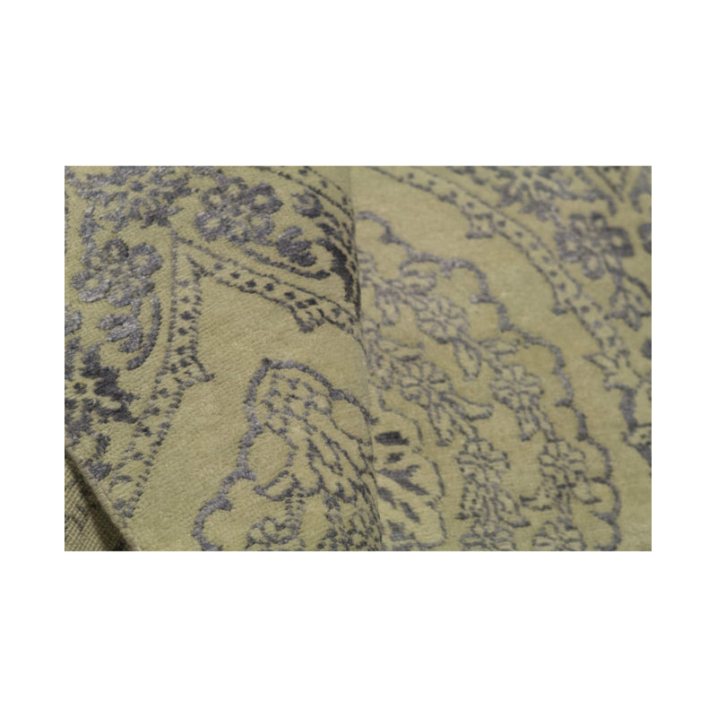 Damask Area Rug in Beige
