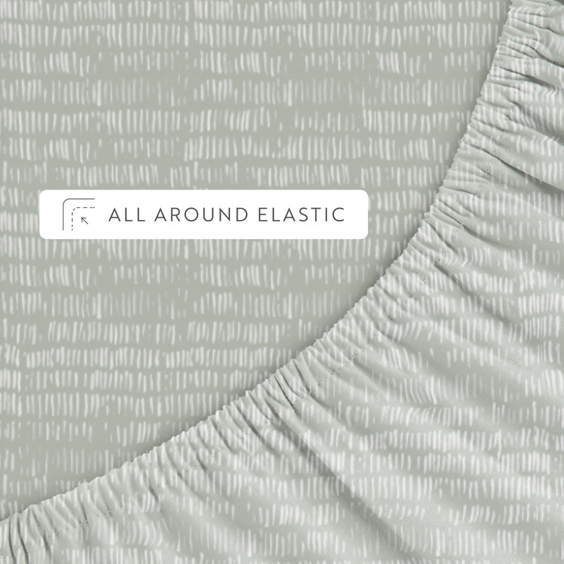 4 Piece Delicate Details Pattern Sheet Set, Twin Sheet Set with 1 Standard Pillowcase, Green Mist Floral