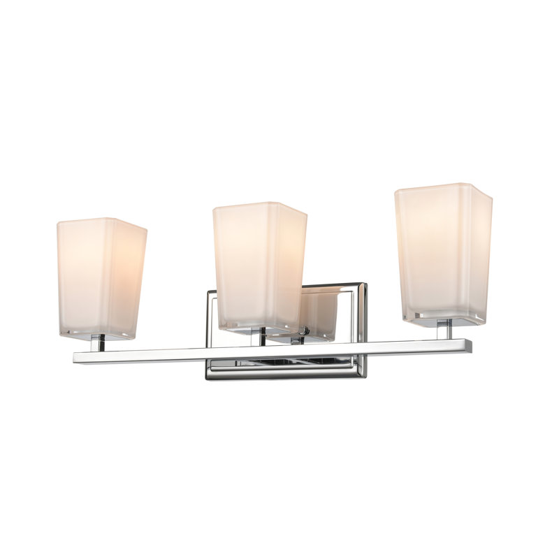 VANITÉ RIVERSIDE 3 LT, Chrome avec verre opale sérigraphié