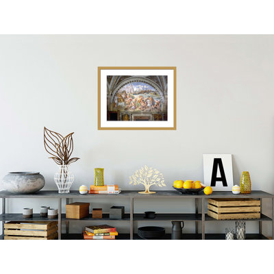 La Bataille d'Ostie par Raphael - Impression Giclée sur cadre
