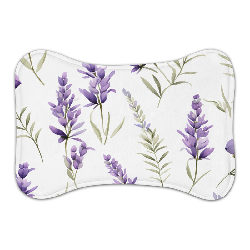 Tapis d'alimentation en os 1 pièce Serene Lavender, Grand (14 po)