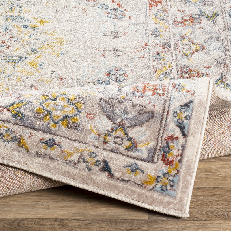Tapis oriental taupe Flatiron, Rond 6 pi 7 po