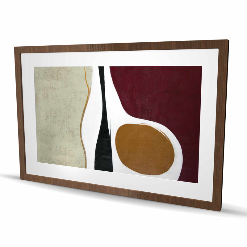 Imprimé mat rétro rouge multiforme | Décoration intérieure