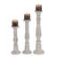 Ensemble de 3 chandelles en bois