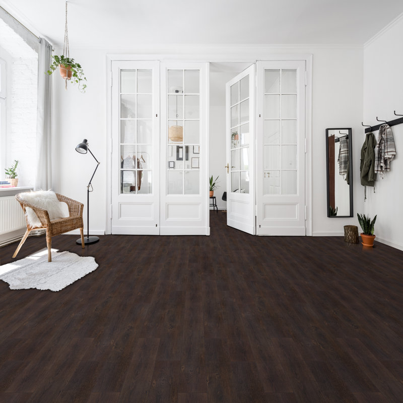 Planches de vinyle Nexus espresso 6 po x 36 po 1,2 mm