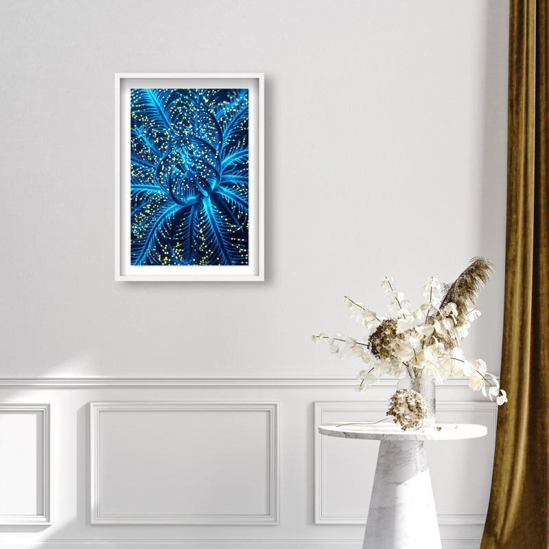 Neon Bloom Print by Oliver Gal, 31.5"H x 21.5"W, White Shadowbox