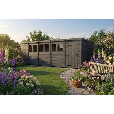 19x8 Pent Composite Shed