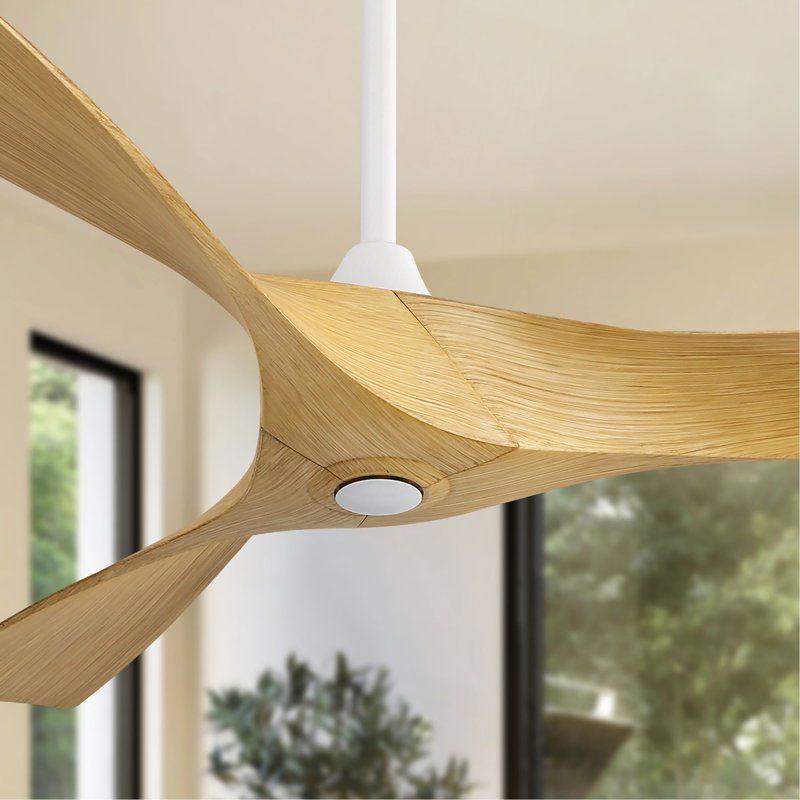 Ventilateur de plafond moderne de 52 pouces avec 3 pales en ABS et moteur à courant continu réversible sans lumière pour le salon