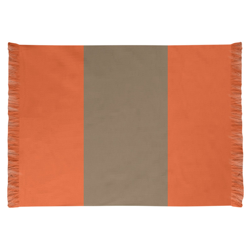 Tapis tissé à plat orange/or San Francisco, Non