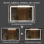 Miroir de salle de bain 3 lumières à DEL anti-buée avec rétroéclairage et éclairage frontal, miroir de meuble-lavabo en verre trempé, conforme Rohs et CRU-1347150464