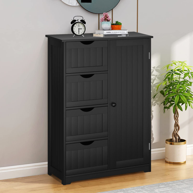 Ailan Bathroom Cabinet, Black