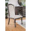 Chaise d'appoint rembourrée en bois naturel avec incrustations en bois de style rustique naturel et ivoire