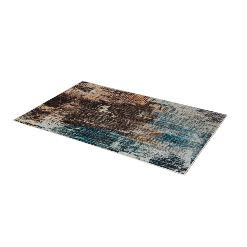 Premium Hall Carpet, 3.3 x 6.6 Feet, 100% Polyester, 0.3 in Pile Height | Antibacterial, Non-Slip Underside, Machine Washable | Elegant 3D Digital Print Design, Perfect for Entryways & Living Rooms