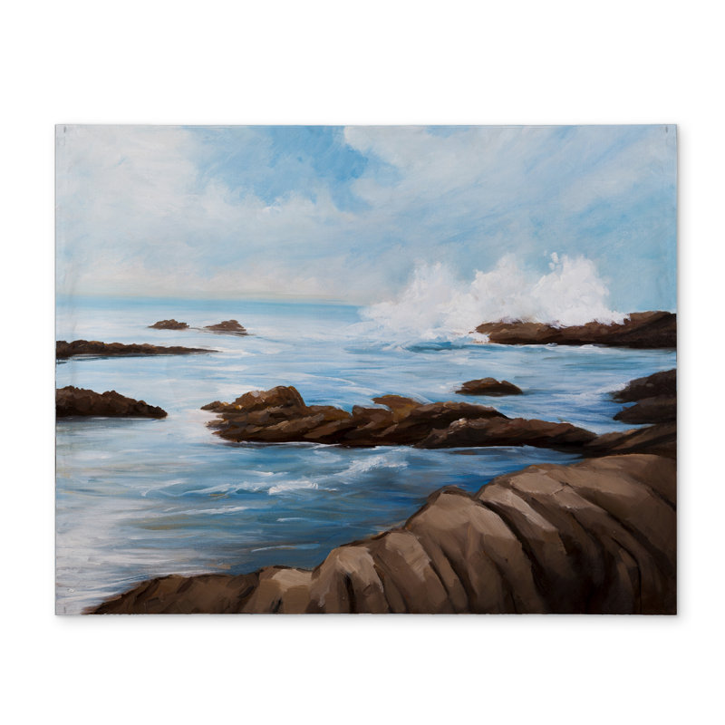 Seaside Wave Sea Blue Bedroom Polyester Placemat - Home Decor