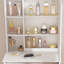 Mini coiffeuse moderne avec miroir éclairé à DEL et rangement dissimulé, tabouret rembourré, bureau de coiffeuse à luminosité réglable, tablettes à plusieurs niveaux résistantes à la poussière, blanc