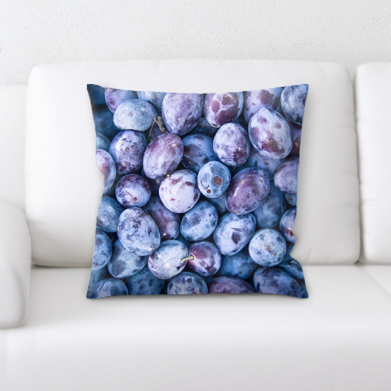 Coussin décoratif prune