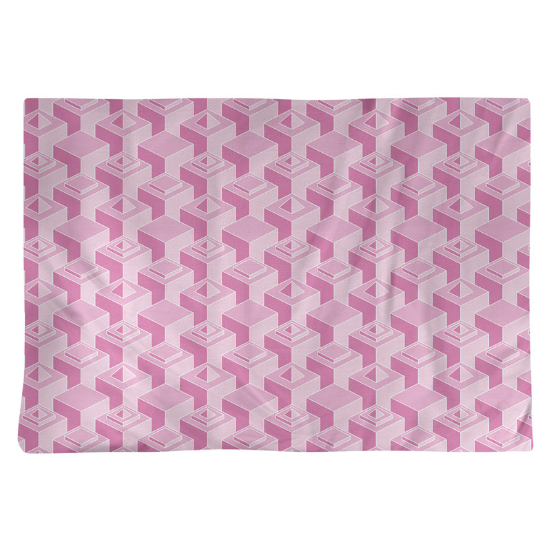 Jordao Polyester Geometric Rectangle Placemat, Pink, Cotton