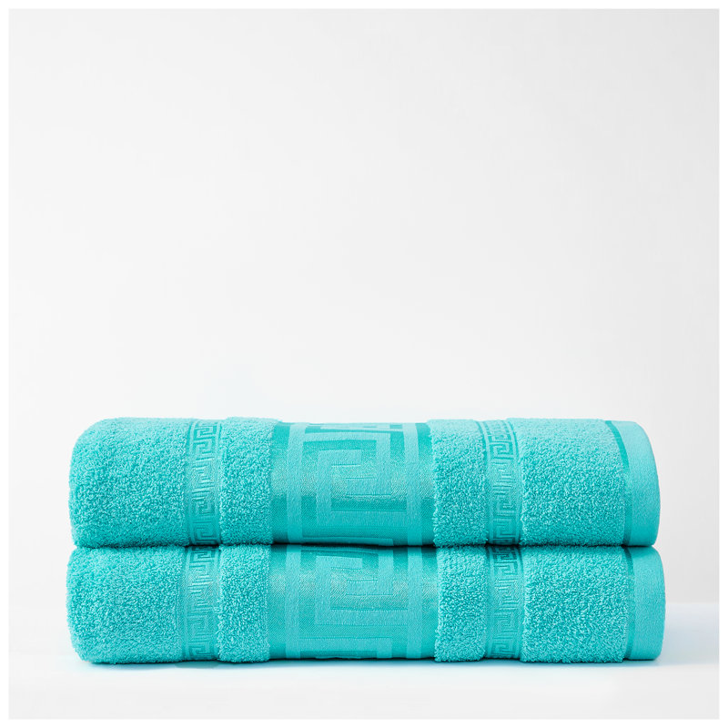 Premium Egyptian 100% Cotton Towels | Soft, Lightweight, Ultra-Absorbent Bathroom Towels for Daily Comfort, Aqua