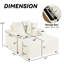 Siège confortable 1 avec coussins décoratifs et matériau en velours côtelé de luxe, éponge haute, structure stable, ergonomique, assemblage facile, canapé de couleur beige pour la détente, étable confortable à ressorts éponge,