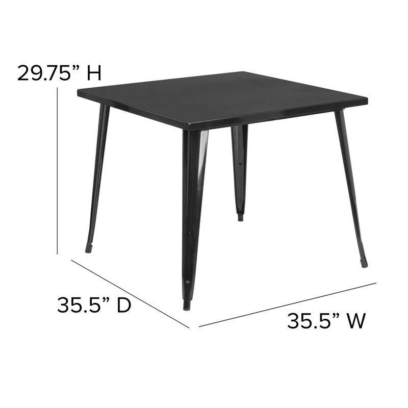 Tillar 24" Dining Table, Black